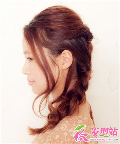 發(fā)型diy 長(zhǎng)臉女生時(shí)尚扎發(fā)教程