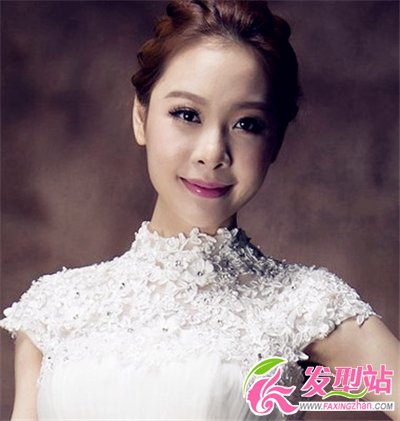 2014流行新娘發(fā)型 溫暖氣質盤發(fā)顯高貴
