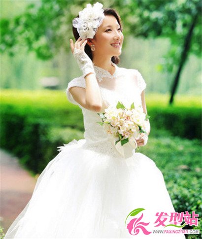 甜美婚紗照發(fā)型 詮釋世上最美新娘
