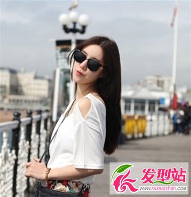 十足女神范 中分發(fā)型