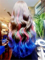 2015最新多色彩虹式挑染漸變色發(fā)型 五彩繽紛的時尚發(fā)型