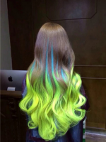 2016最新流行的熒光色漸變色挑染染發(fā) 時尚搶眼打造完美潮流