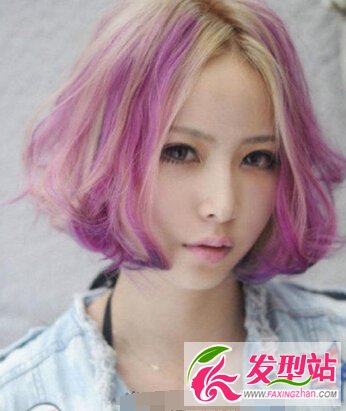 紫色挑染發(fā)色