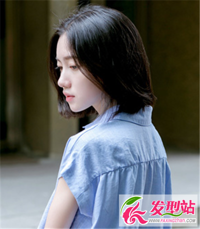 偏分的大臉中短發(fā)發(fā)型