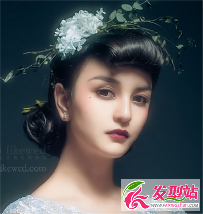 新娘復(fù)古盤發(fā)