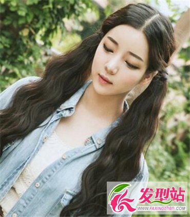 長(zhǎng)卷發(fā)扎發(fā)