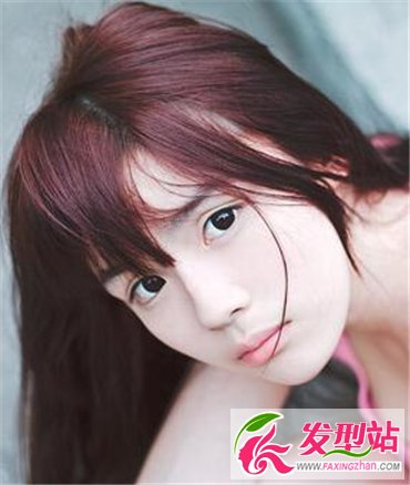 深酒紅色染發(fā)