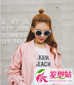 無劉海丸子頭