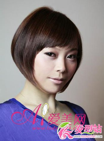 2012最新波波頭 深色系染發(fā)修出小臉