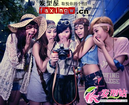 女子組合UP Girls好看時(shí)尚發(fā)型吸引菲林