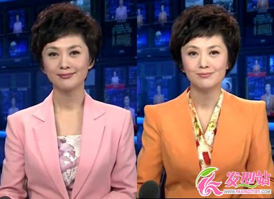 海霞的發(fā)型會稍許進行變化