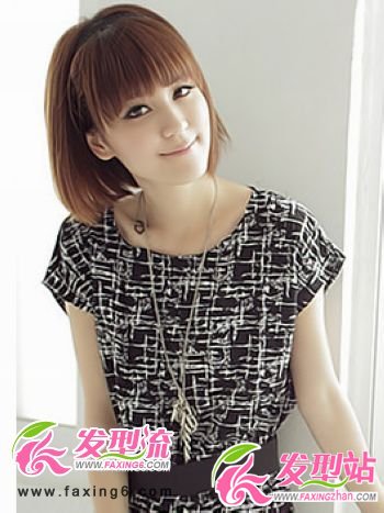直發(fā)可愛女生短發(fā)