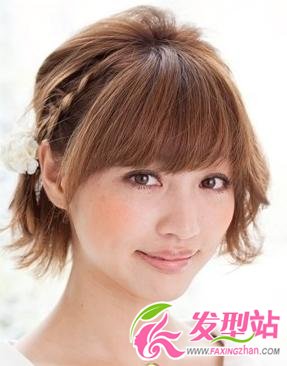 清新短發(fā)編出氣質(zhì)范兒