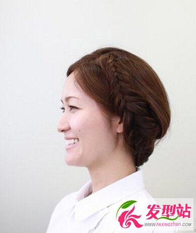 氣質(zhì)長發(fā)魚骨辮編發(fā)盤發(fā)教程圖解
