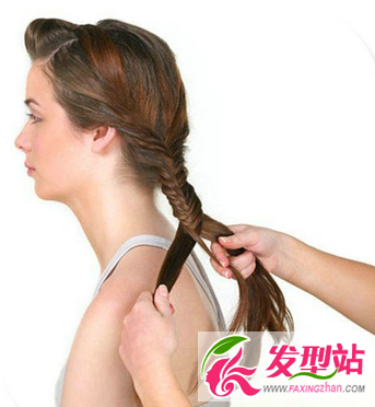氣質長發(fā)魚骨辮編法圖解