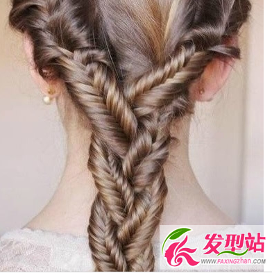 魚骨辮的各種編法圖片欣賞